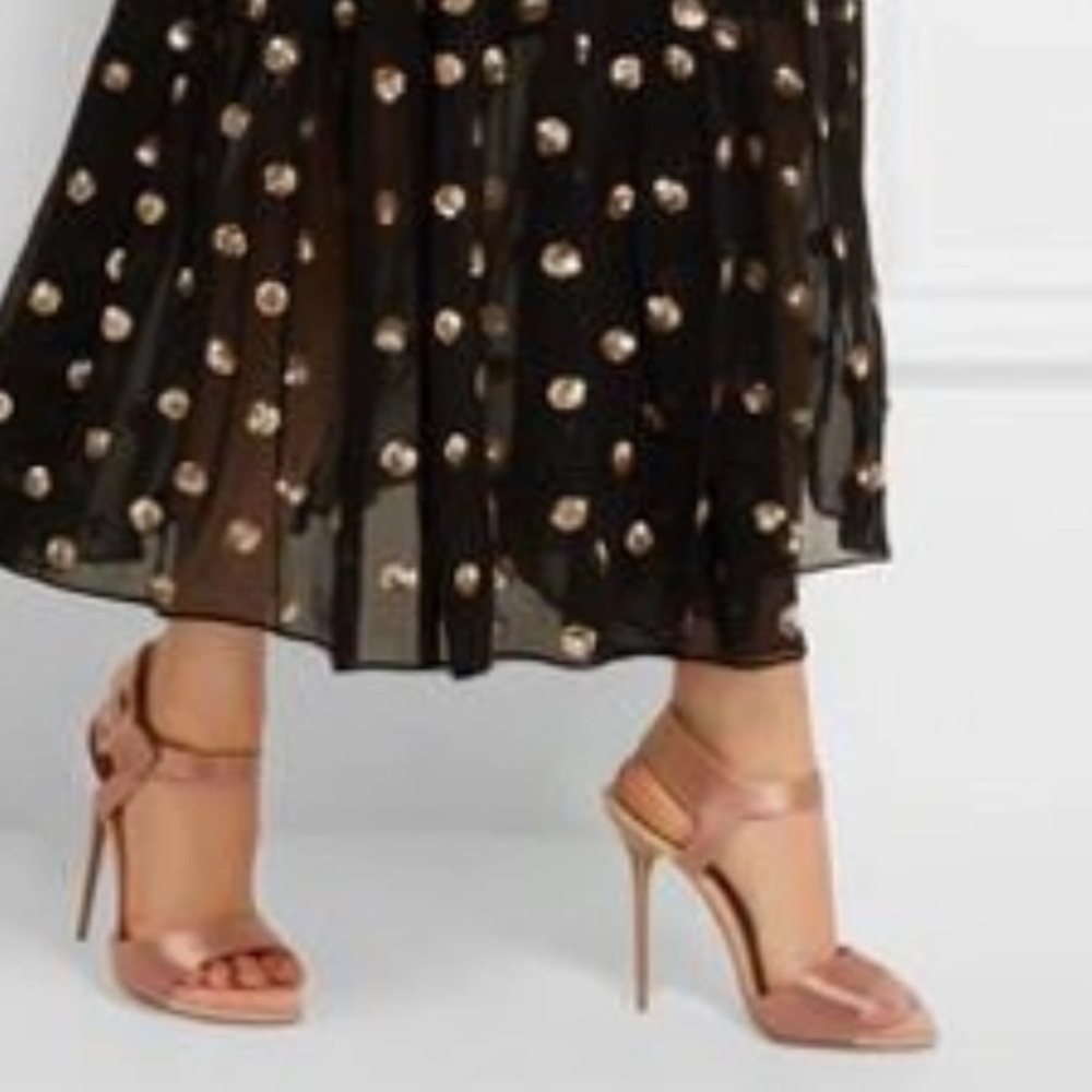 Paul Andrew “Kalida” Satin Sandals in neutral size 11